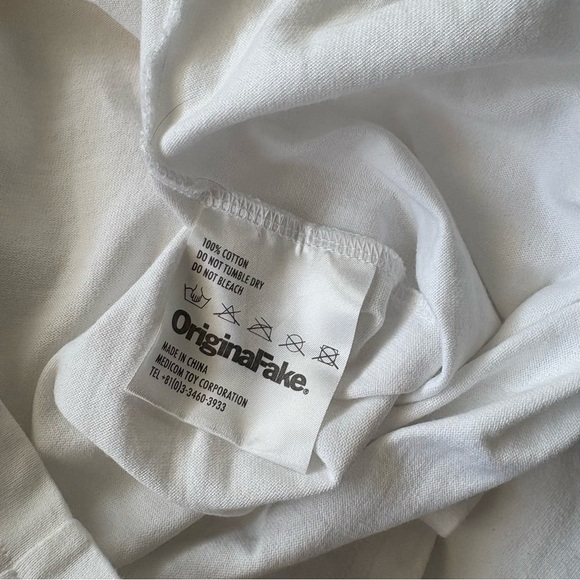 ORIGINAL FAKE sz 3 US sz M White XX Tee Tshirt Medicom Toy KAWS - Picture 7 of 9